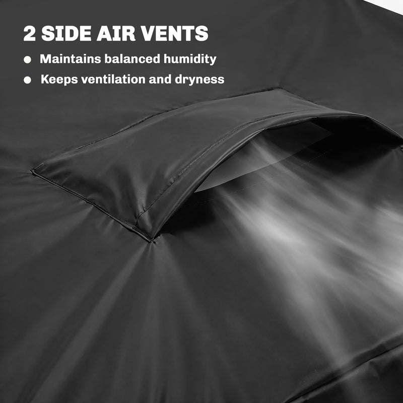 V Shaped Outdoor Furniture Cover Waterproof for Corner Sofa with Air Vents Black Outsunny