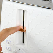 Fast Boil 17L Electric Kettle and 4 Slice Toaster Set With Adjustable Browning Control White