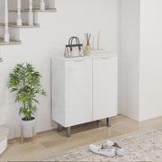 Five Shelf Shoe Storage Cabinet With Adjustable Shelves For Hallway Or Bedroom White