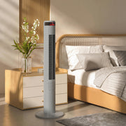 Tower Fan with Remote Control and Oscillation for Cooling Small Spaces Grey AOSOM
