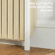 Radiator Cover with Drawers for Safe Heating and Extra Hallway Storage Oak White Homcom