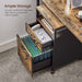 Vasagle Industrial Mobile Under Desk Pedestal Drawers With Lock For Home Office