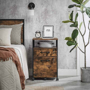 Vasagle Industrial Mobile Under Desk Pedestal Drawers With Lock For Home Office