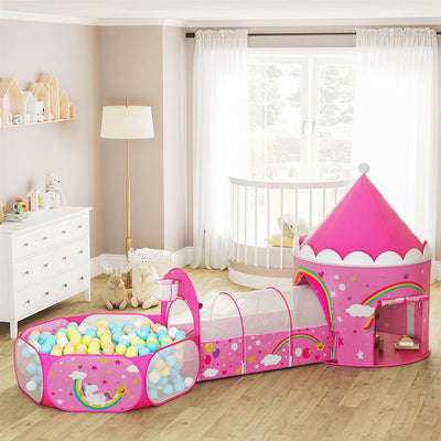 Unicorn Play Tent for Kids with Mesh Windows and Carry Bag for Indoor Outdoor Use by Songmics