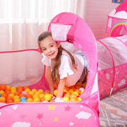 Unicorn Play Tent for Kids with Mesh Windows and Carry Bag for Indoor Outdoor Use by Songmics