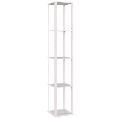 Modern LED Floor Lamp With Shelves And Remote Control Ideal For Living Room Or Office White