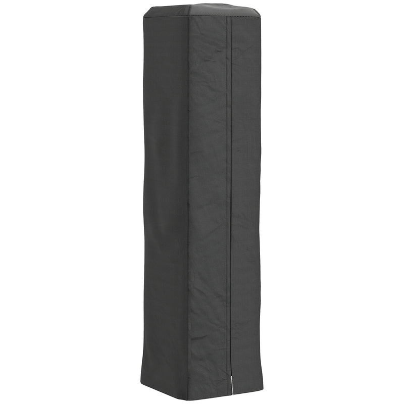 Black Full Length Gas Pyramid Patio Heater Cover UPF 30+ Oxford Fabric with Zip by Outsunny