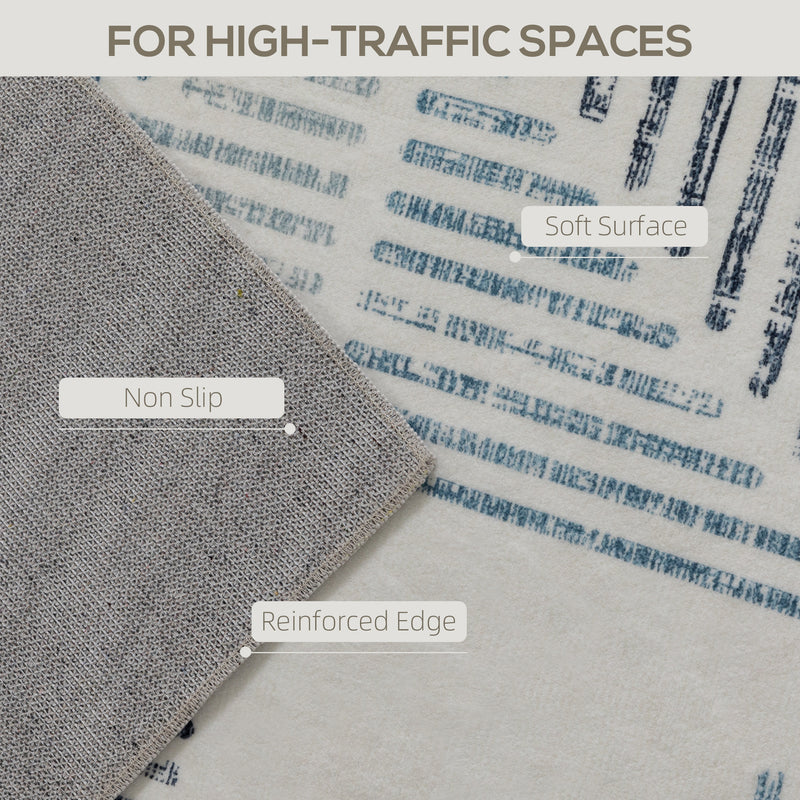 Large Geometric Area Rug Non Slip Washable Carpet for Living Room or Bedroom Multi Coloured