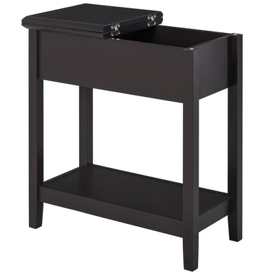 Garden bench with storage for outdoor seating and organising in dark grey AOSOM