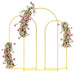 Gold Metal Wedding Arch Frame Set Balloon Backdrop Stand for Parties and Events by Outsunny