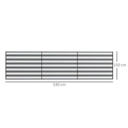 4 Pole Outdoor Windbreak Shelter With Steel Frame And Carry Bag For Camping Grey White AOSOM