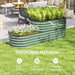 Light Green Two Tier Galvanised Steel Garden Planter for Outdoor Plants by Outsunny