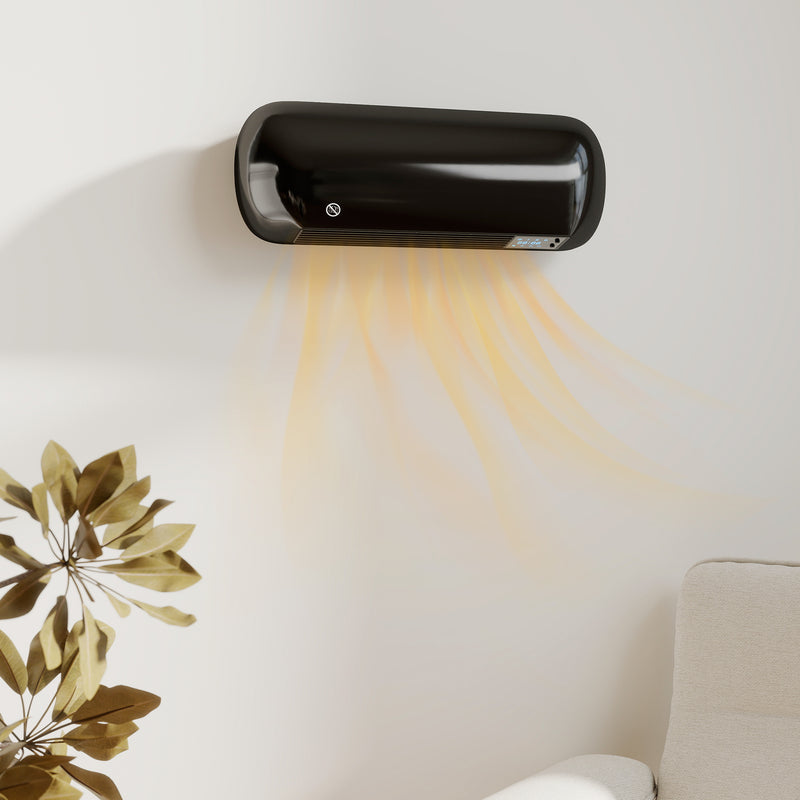 Wall Mounted Electric Heater with Remote and Timer for Quick Room Warmth