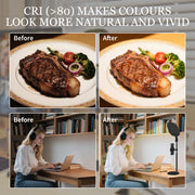 Black Dimmable Selfie Desk Lamp With Phone Holder For Video Calls And Home Office AOSOM