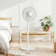 Pedestal Fan with Remote and Timer for Custom Home Cooling White AOSOM