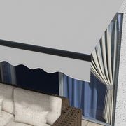 Light Grey 3 x 2m Electric Awning With Remote Control And Durable Aluminium Frame