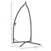 Black Steel Hammock Chair Stand X Shape Base Heavy Duty 150kg Capacity by Outsunny