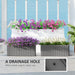 Set of Two Grey Rattan Effect Planters for Garden and Patio by Outsunny