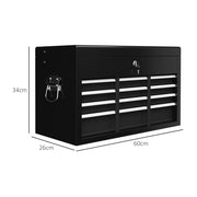 Steel Tool Chest With Six Lockable Drawers Ideal for Garage or Workshop Black