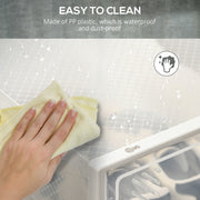 8 Piece Clear Plastic Stackable Shoe Storage Boxes with Magnetic Doors for UK EU Size 8.5 by HOMCOM