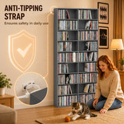Tall Media Storage Unit Grey - image 6