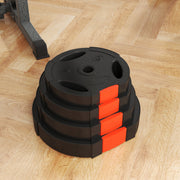 30kg Weight Plates Set With Two 10kg and Two 5kg Cast Iron Discs For Home Gym Black AOSOM