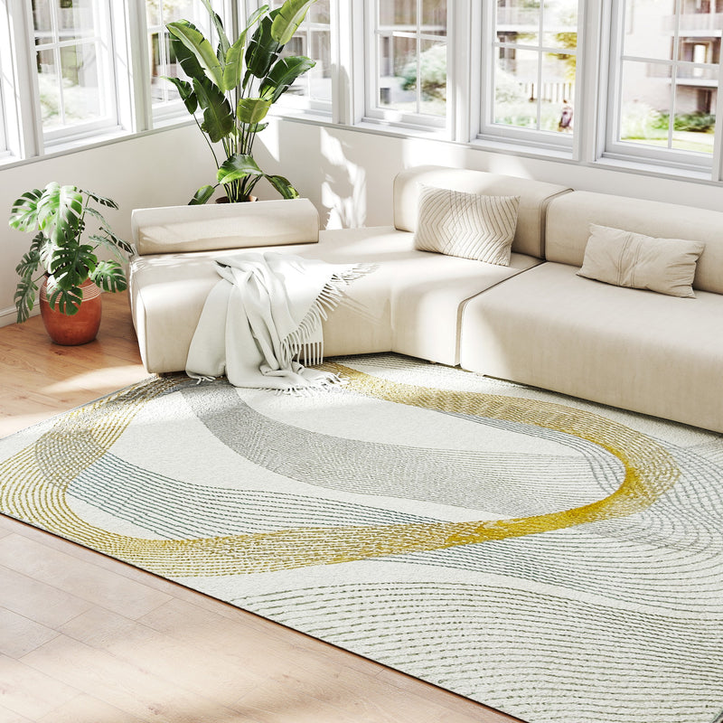 Machine Washable Area Rug for Living Room Bedroom or Office 230 x 160 cm, Cream White