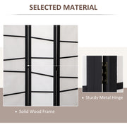 3 Panel Wooden Folding Room Divider Freestanding Privacy Screen for Bedroom, White