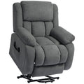Electric Recliner Chair With Lift Assist and Massage for Easy Standing and Relaxing Grey
