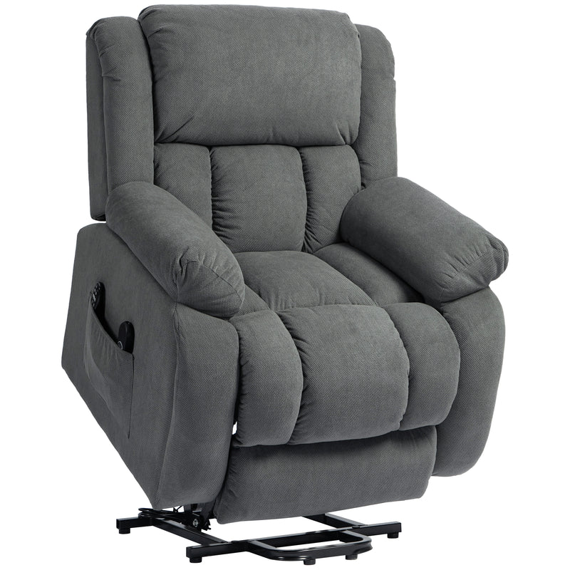 Electric Recliner Chair With Lift Assist and Massage for Easy Standing and Relaxing Grey
