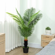 150cm Artificial Areca Palm Tree with 12 Lifelike PE Leaves for Home or Office Decor, Green