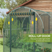 Large Mini Polytunnel Greenhouse 240 x 120cm Portable Growhouse by Outsunny