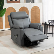 Electric Riser Recliner Chair With Adjustable Backrest For Mobility Support, Charcoal Grey