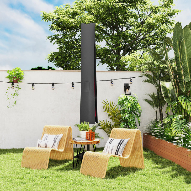 Grey Waterproof Parasol Umbrella Cover for Garden or Patio Furniture