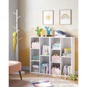Vasagle Small Bookcase, White, 5 Grid