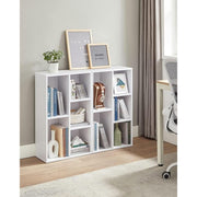 Vasagle Small Bookcase, White, 5 Grid