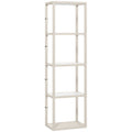 LED Floor Lamp with 4 Glass Shelves Dimmable Light Ideal for Living Room or Office Oak