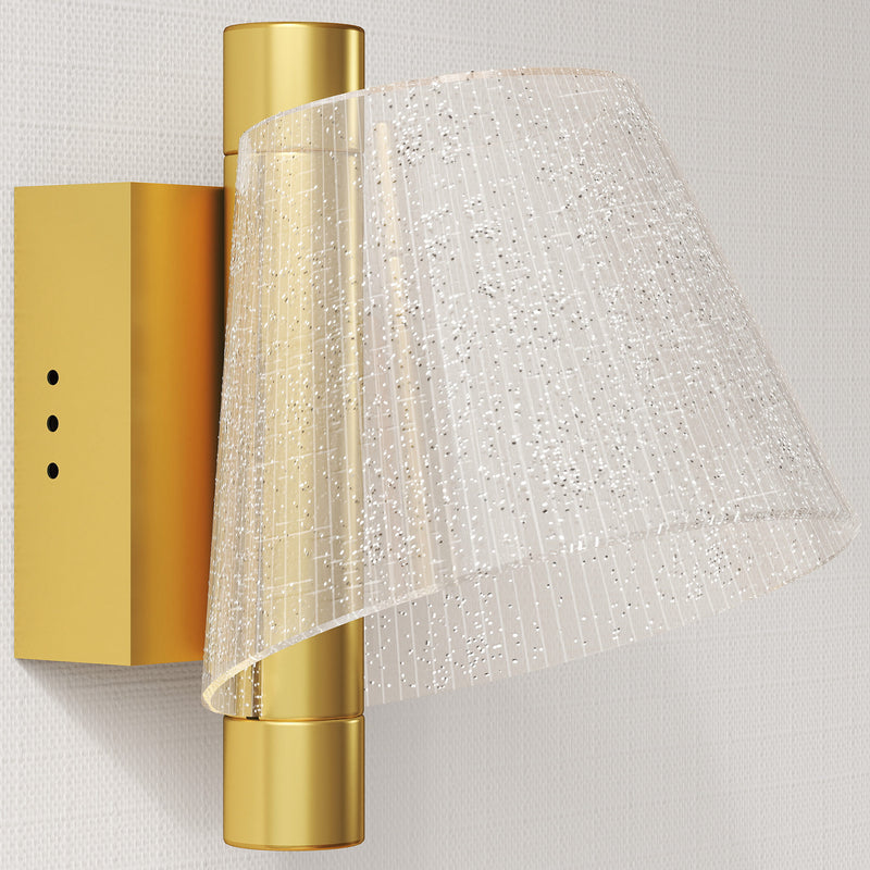 Gold LED Wall Lights 2 Pack with Adjustable Colour Temperature for Bedroom or Hallway