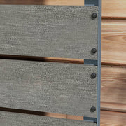 Grey Garden Planter Box with Back Trellis for Climbing Plants Outdoor Patio Display