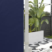 Set of Two Blue Replacement Gazebo Side Walls 195 x 295cm by Outsunny