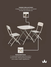 Venice cashmere folding bistro chair detail