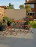 Venice 2 Seater Metal Folding Garden Bistro Set, Cayenne Orange