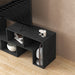 Black Extendable TV Stand for TVs up to 75 Inches with Storage Shelves by HOMCOM