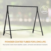 Black Steel Garden Swing Frame Only