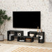 Black Extendable TV Stand for TVs up to 75 Inches with Storage Shelves by HOMCOM