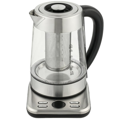 Electric Kettle With Rapid Boil and Keep Warm for Quick Tea and Coffee Silver Tone Homcom