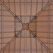 3m x 3m Hardtop Gazebo with Solid Wood Frame and Two Tier Roof for Garden by Outsunny