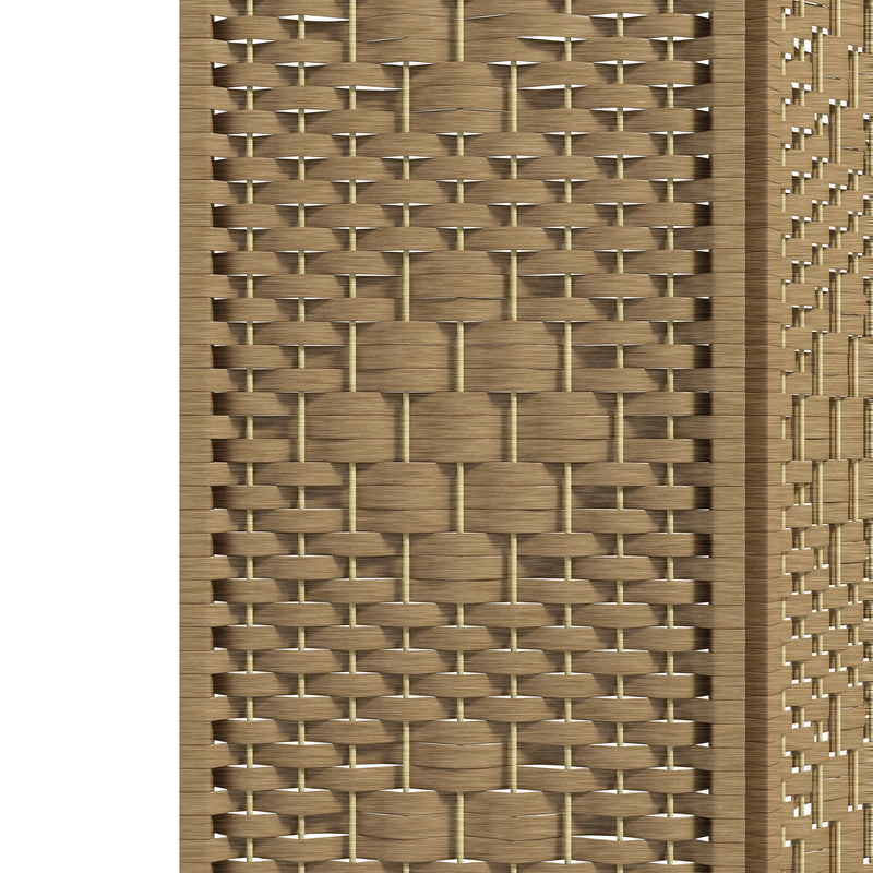 Folding Room Divider for Instant Privacy or Clutter Cover with Natural Wood Finish