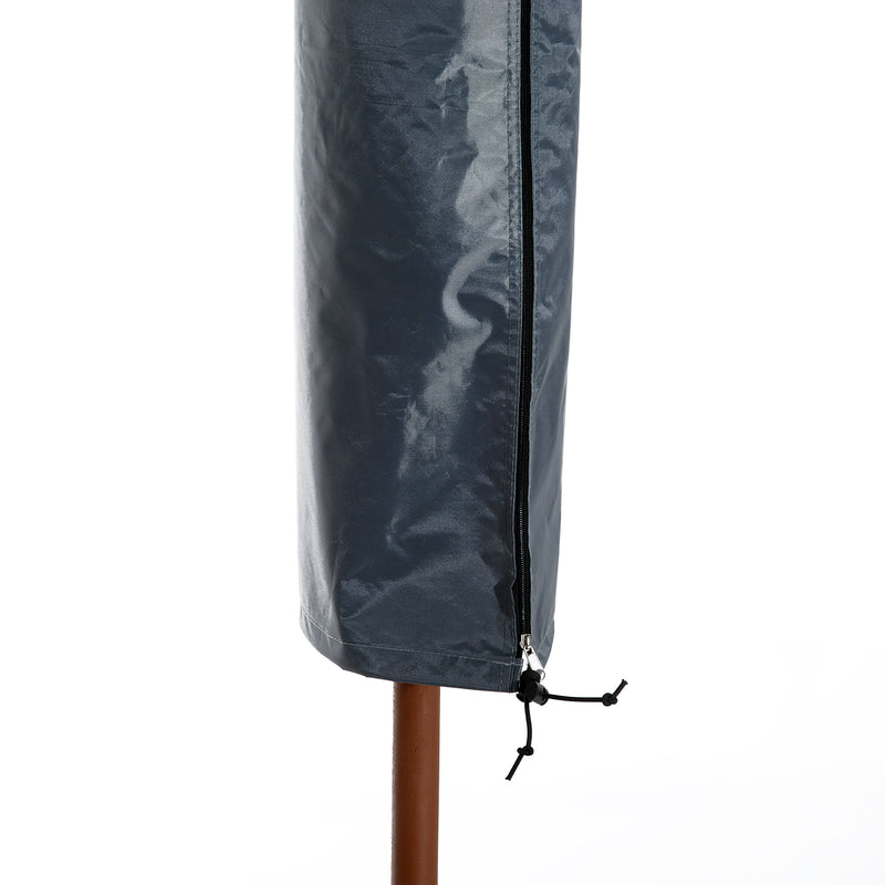 Waterproof Garden Parasol Cover for Year Round Protection Fits Most Outdoor Umbrellas Grey Outsunny