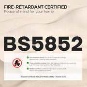 Reclining Vintage Armchair with Footrest for Living Room Comfort 150 Degree Beige